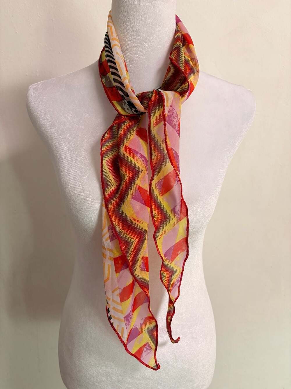 Women’s Colorful Bright Geometric Triangle Scarf Neck Hair Wrap Bandana Boho